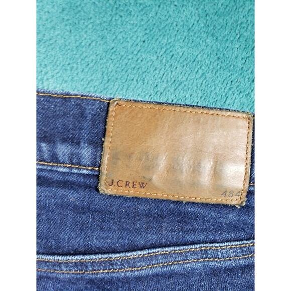 J Crew Jeans Size 32x26 Mens Blue Pants Stretch Denim Mid Rise 484 Slim Straight - Picture 14 of 15